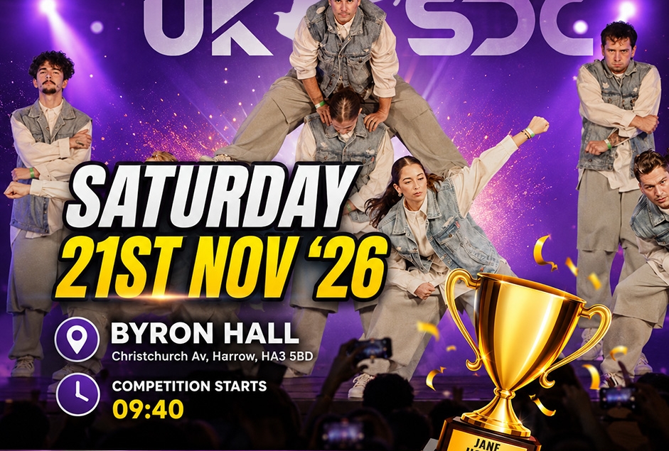 uksdc uk street dance championships, harrow, 21 november 2026